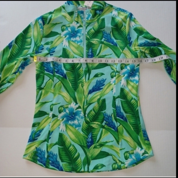 UPF 50 Tommy Bahama Golf & Tennis  1/3 Zip Popover Jacket, Quick Dry - Picture 6 of 8